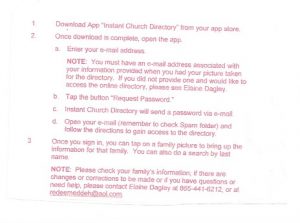 church directory steps